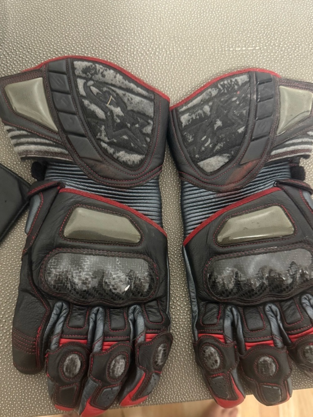 Alpinestars Black Gray Red Motorcycle Gloves